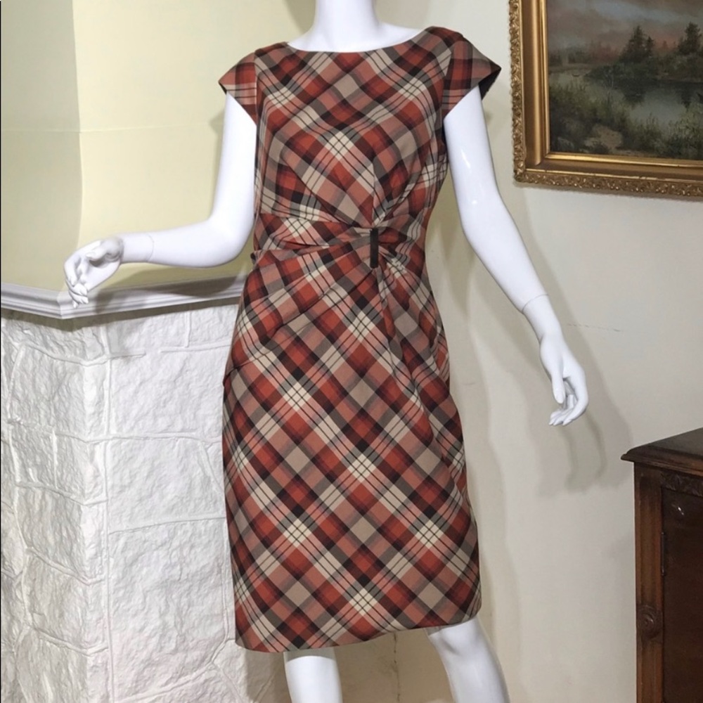 Anne Klein Fall Colours Plaid Sheath